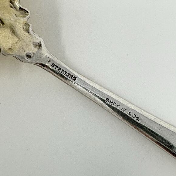 Vtg Monogrammed Sterling Silver Cold Meat Fork/Shreve & Co 8 3/8” - Picture 3 of 4